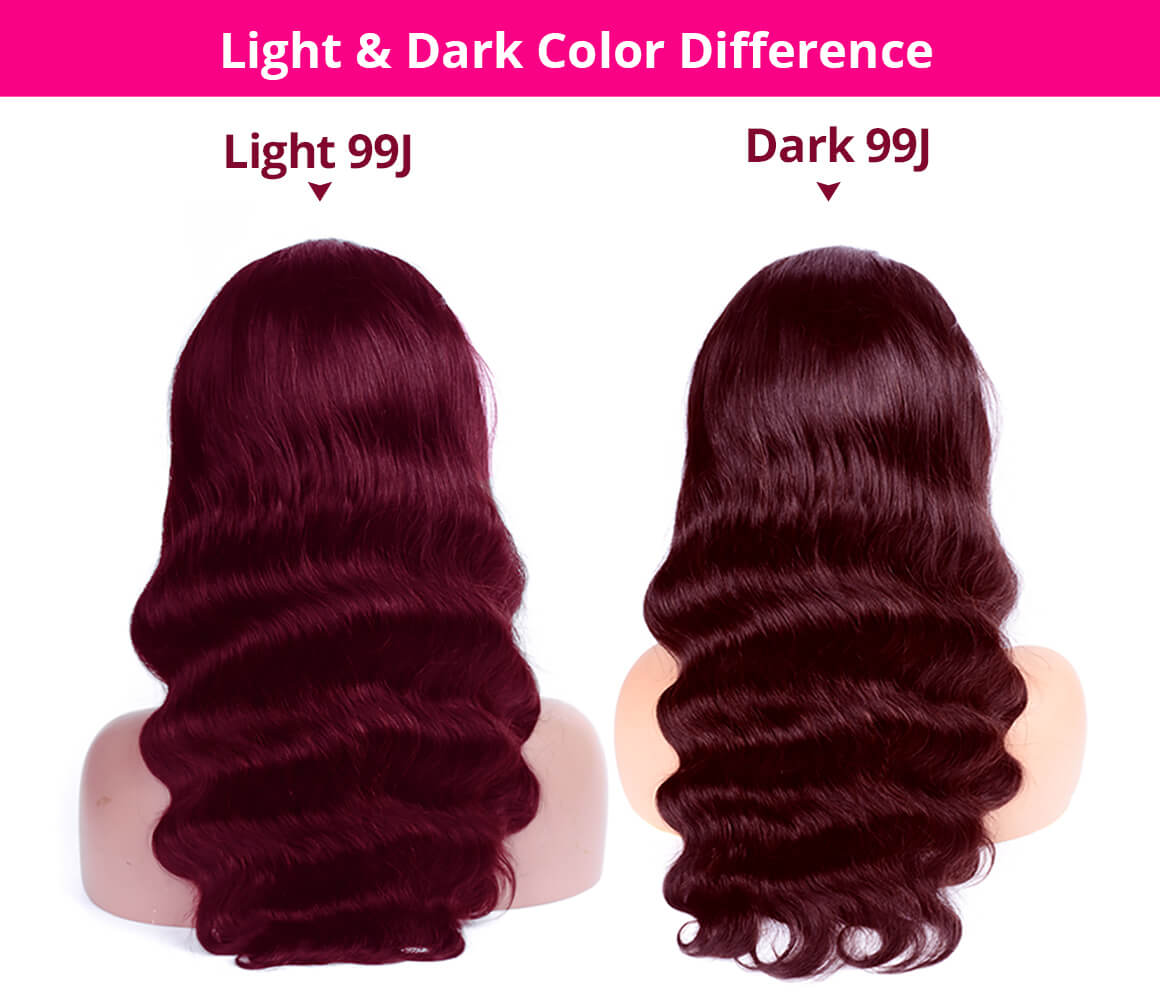 99J Burgundy Color Body Wave 13x4 Lace Front Wigs