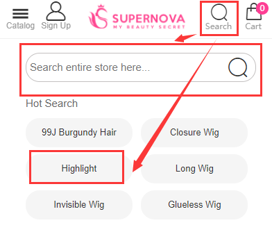 How to buy highlight lace wigs on supernova hair