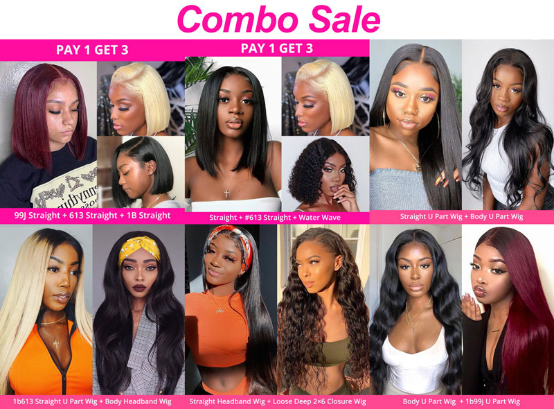 Combo Sale: Pay One Get 2-3 Wigs