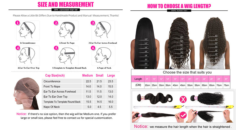 How to measure the capsize and how to choose a wig length