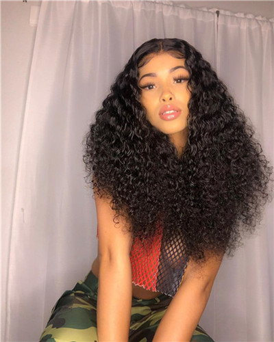 curly lace frontal wig 22' 180% 