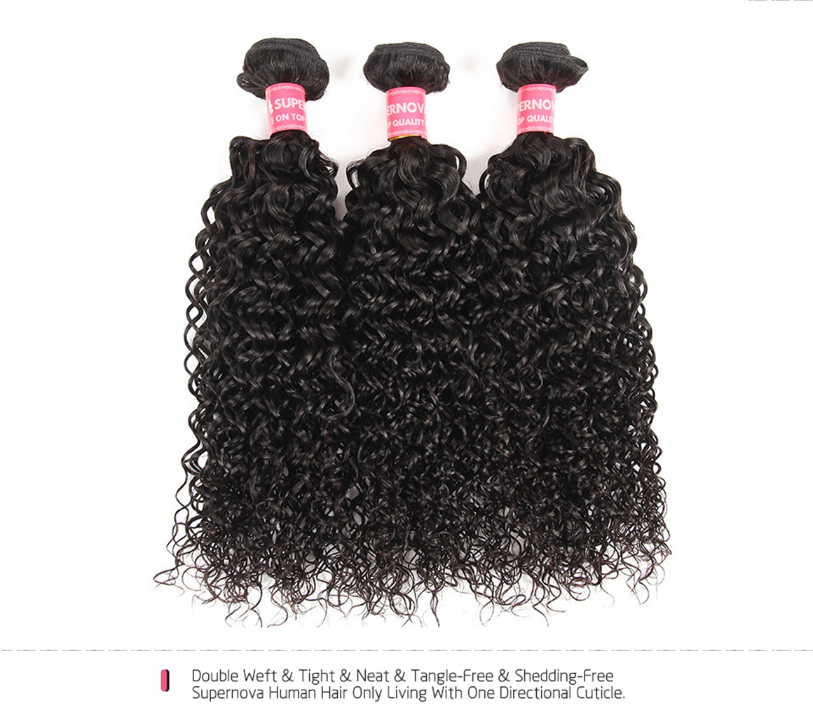 Kinky Curly 3 Bundles Malaysian Curly Virgin Hair Bundles