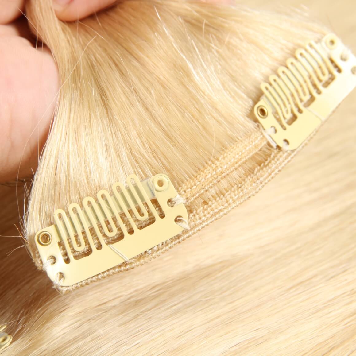 Hair Extensions Human Hair Light Color Clip In Extensions