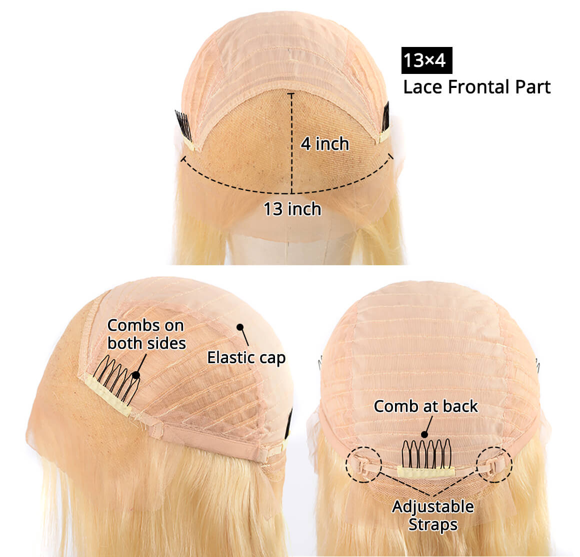 613 Blonde Wig Lace Front Human Hair Wigs Virgin Hair Lace Front Wigs