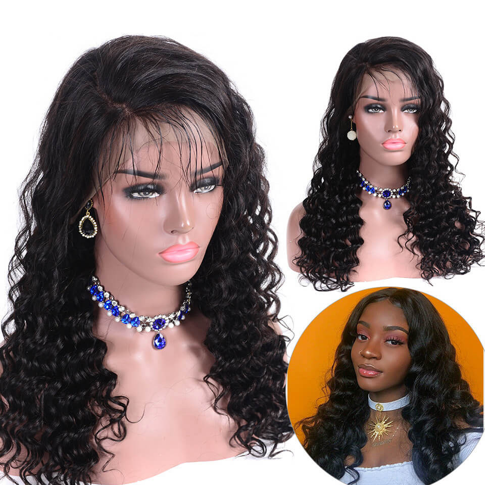 Loose Deep Wave Lace Front Wigs For African Women